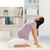 yoga · femeie · meditativ · acasă · sarcină · meditaţie - imagine de stoc © szefei