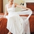 gyönyörű · menyasszony · elegáns · fehér · ruha · szoba · esküvő - stock fotó © taden