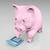 piggy with a calculator stock photo © TaiChesco