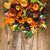Thanksgiving front door wreath with fall leaves stock photo © TasiPas