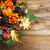 Thanksgiving garland with squash and berries copy space stock photo © TasiPas