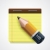 Vector pencil and notepad icon stock photo © tele52