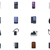 Vector cell phones and accessories icon set stock photo © tele52