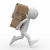 Man running with several boxes in the back stock photo © texelart