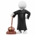3D judge with robe and hammer stock photo © texelart