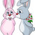 desenho · animado · rabino · casal · beijando · flores · menina - foto stock © tigatelu