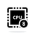 Eight Core CPU simple icon on white background. stock photo © tkacchuk