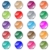 Round web buttons set of 20 in assorted colors stock photo © toots