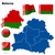 Bielorrússia · vetor · conjunto · detalhado · país · forma - foto stock © tuulijumala