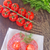 sandviç · kırmızı · plaka · et · yağ · domates - stok fotoğraf © tycoon