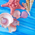 sea shells on blue board stock photo © tycoon