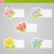Set of multicolored flowers with tags for message. Vector illust stock photo © ussr
