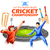 Batsman and bowler playing cricket championship sports stock photo © vectomart