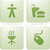 Olivine Square 2D Icons Set stock photo © Vectorminator