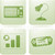 Olivine Square 2D Icons Set stock photo © Vectorminator