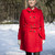 rosso · cappotto · abete · rosso · felice · studente - foto d'archivio © vetdoctor