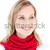 retrato · mujer · rojo · bufanda · blanco · feliz - foto stock © wavebreak_media
