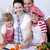 família · colorido · legumes · cozinha · família · feliz - foto stock © wavebreak_media