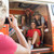 Man photographing happy friends sitting in camper van stock photo © wavebreak_media
