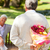 aposentados · homem · oferta · flores · esposa · parque - foto stock © wavebreak_media