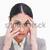 Close up of frustrated looking businesswoman against a white background stock photo © wavebreak_media