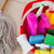 Bucket with cleaning supplies and mop on tile floor stock photo © wavebreak_media