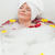 bela · mulher · relaxante · banho · toalha · cabeça - foto stock © wavebreak_media