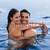 Couple sitting on the pool edge with landscape in the background stock photo © wavebreak_media