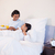 Young man brought breakfast to the bed for his girlfriend stock photo © wavebreak_media