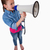 Portrait of a cute girl speaking through a megaphone against a white background stock photo © wavebreak_media