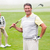 gelukkig · golfer · af · partner · achter · mistig - stockfoto © wavebreak_media