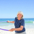 idős · nő · játszik · tengerpart · sport · nyár - stock fotó © wavebreak_media