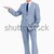 Portrait of a happy  businessman praising against white babckground stock photo © wavebreak_media