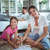 Mother and daughter sitting on the floor and drawing stock photo © wavebreak_media