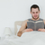 Man reading a novel in his bedroom stock photo © wavebreak_media