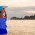 kadın · bakıyor · gündoğumu · deniz · mavi - stok fotoğraf © Yongkiet