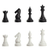 Set of black and white chess pieces. stock photo © ZARost