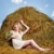 country girl on hay stock photo © zastavkin