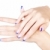 hands with blue french manicure stock photo © zastavkin