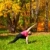 yoga · plantean · mujer · otono · forestales · naturaleza - foto stock © zastavkin