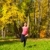 yoga · plantean · mujer · otono · forestales · hierba - foto stock © zastavkin