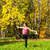 yoga · mujer · otono · forestales · naturaleza · cuerpo - foto stock © zastavkin