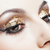Golden eye makeup stock photo © zastavkin