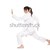 Karate · Mädchen · isoliert · Porträt · schönen · Kampfkünste - stock foto © zastavkin