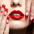 akryl · paznokcie · manicure · palce · czerwony · francuski - zdjęcia stock © zastavkin
