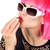 moda · donna · luminoso · rosa · capelli · mangiare - foto d'archivio © zdenkam