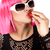 moda · donna · luminoso · rosa · capelli · mangiare - foto d'archivio © zdenkam