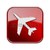 Airplane icon red, isolated on white background stock photo © zeffss
