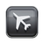Airplane icon glossy grey, isolated on white background stock photo © zeffss