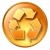 recyclage · symbole · icône · jaune · isolé · blanche - photo stock © zeffss
